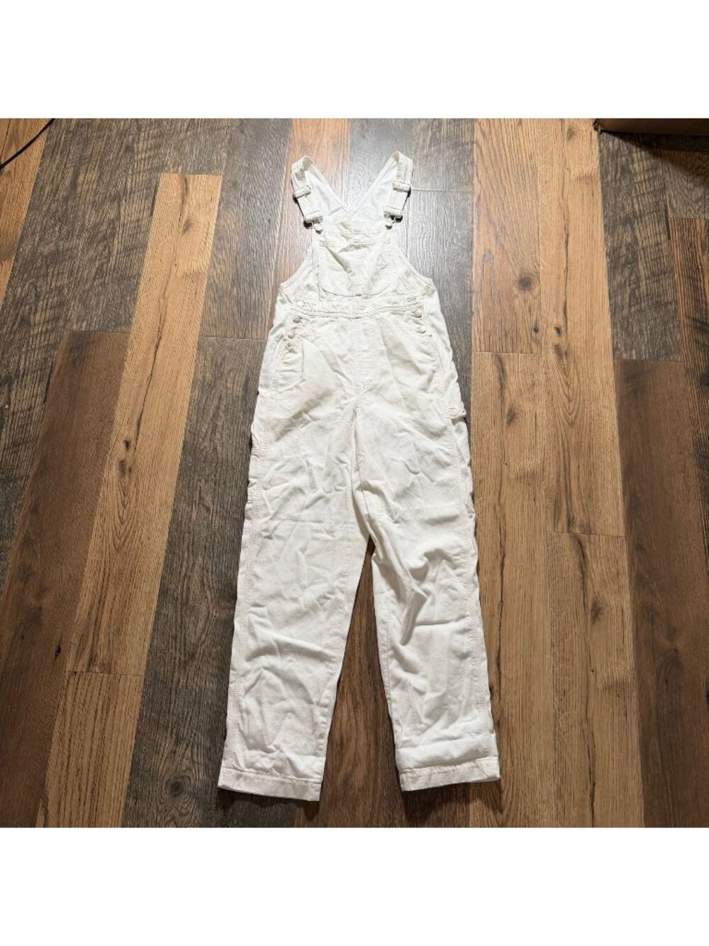 Madewell NO682 Denim Oversized Carpenter Overalls Rigid Lighthouse Size XXS NWT